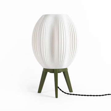 Wavy Modern Contemporary Plant-Based PLA 3D Printed Dimmable LED Table Lamp - JONATHAN Y